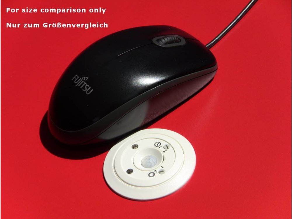 ecos 24V Präsenzmelder PM/24V/5L MASTER mit einstellbarer Lichtschwelle und einstellbarer Nachlaufzeit, für Höhen bis 5 Meter