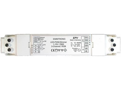 EPV 3-Kanal LED-Dimmer PWM, 1-10V und DMX, 3 x 4A