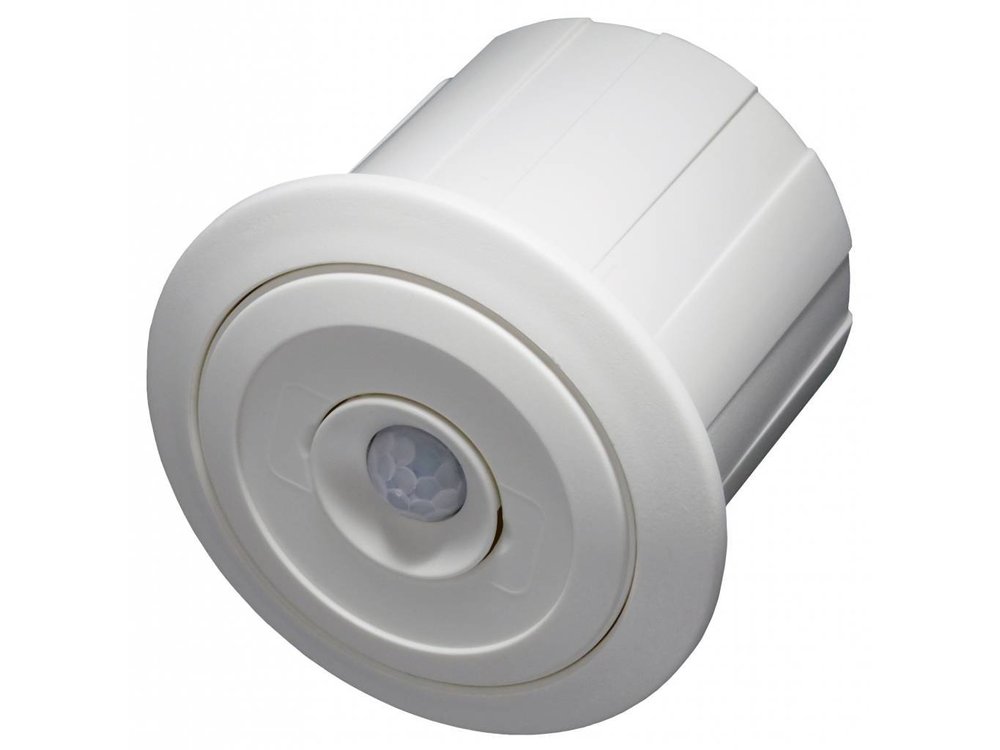 ecos 230V Präsenzmelder PM/230V/5 mit fester Nachlaufzeit 10 Min, OHNE Lichtmessung, für Höhen bis 5 Meter