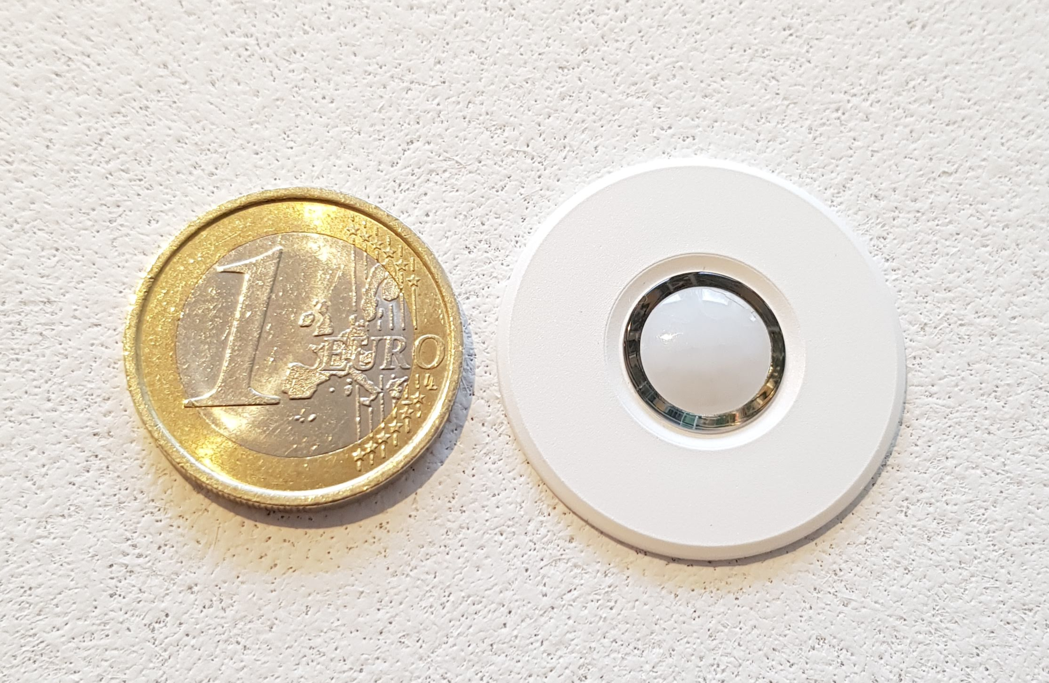 occy presence detector size comparison with euro coin