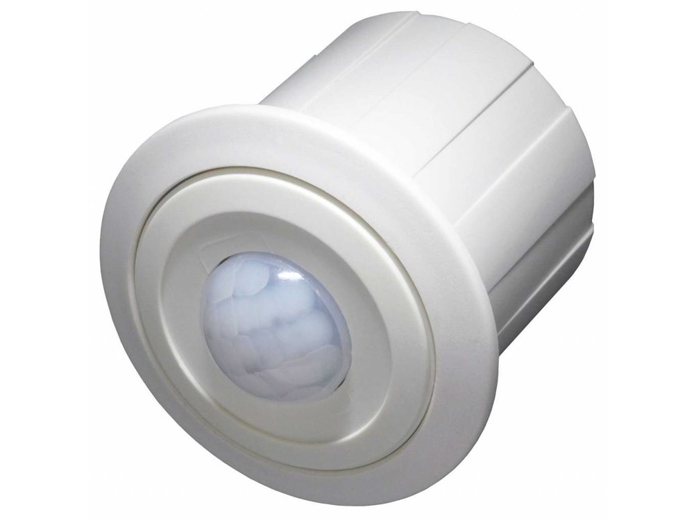 ecos 230V Präsenzmelder PM/230V/12 mit fester Nachlaufzeit, OHNE Lichtmessung, für Höhen bis 12 Meter