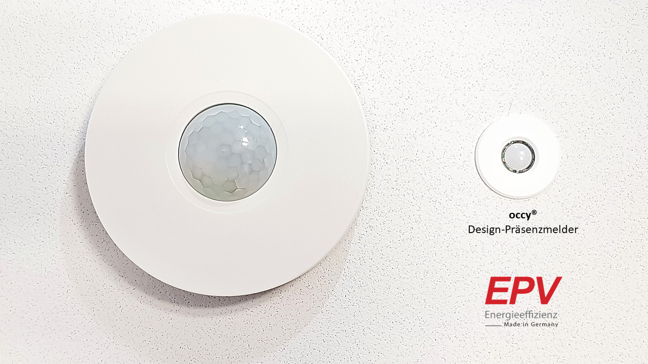 Presence detector size comparison between occy and Loxone Tree motion sensor