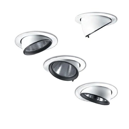 Recessed LED downlighter orientable