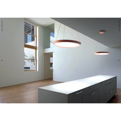 Leds-C4 Saturn dimbare led hanglamp in Ø300 of Ø600mm  2700K koper