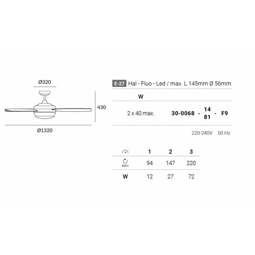 Forlight - Leds C4 Samal ceiling fan satin nickel with lighting