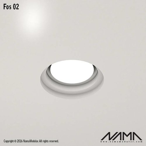 NAMA Fos02 trimless plaster recessed spotlight round Ø50mm led