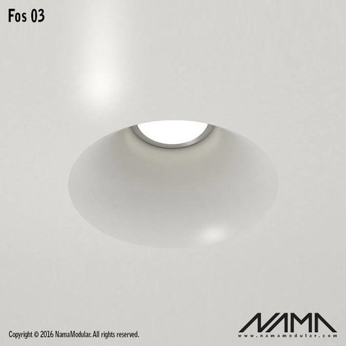 NAMA Fos03 trimless plaster recessed spot round for Ø50mm Led