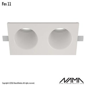 NAMA Fos11 trimless plaster 2-way recessed spot round-sloped