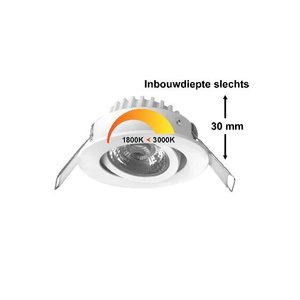 Megaman MM09645 led inbouwspot 6Watt Dim to warm wit