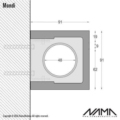 NAMA Mondi Up-down plaster led wall lamp 230Volt-GU10