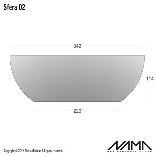 NAMA Sfera 02 Up-down gips led wandlamp 230V-E-27