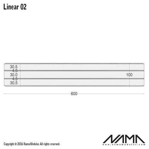NAMA Linear 02 Up-down gips led wandlamp 230V 2xE-14