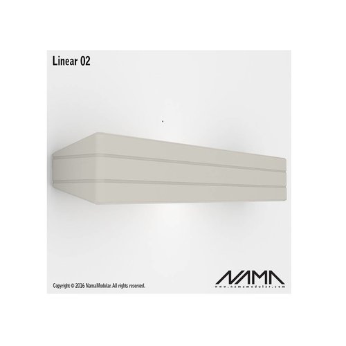 NAMA Linear 02 Up-down gips led wandlamp 230Volt 2xE-14