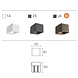 Leds-C4 Wilson Square wall lamp 9Watt adjustable light beams Leds-C4 Wilson Square wall lamp 9Watt adjustable light beams