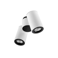 Pipe opbouwspot LED 2 x GU10 wit/zwart