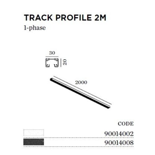 Wever-Ducre Track 1-fase surface 200cm in white or black