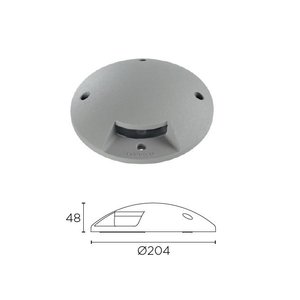 Leds-C4 Xena Surface LED 1-weg 1,5W bollard alu grijs 230V