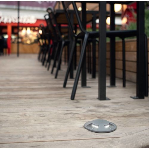 Leds-C4 Xena Surface LED 2-weg 1,5W bollard alu grijs 230Volt