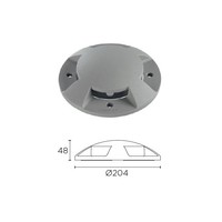 Xena Surface LED 4-way 1.5W bollard alu gray 230V