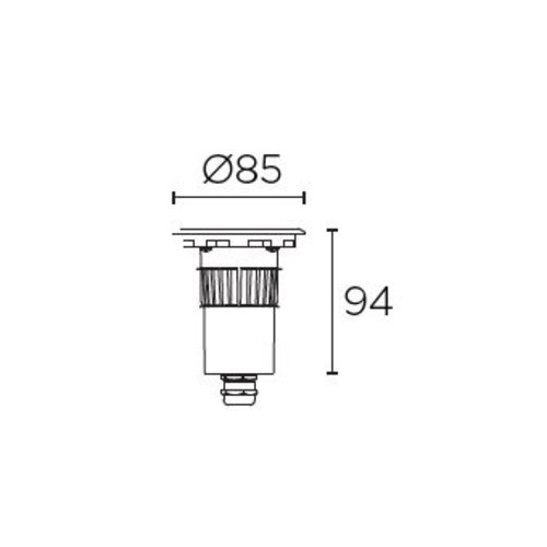 Leds-C4 Gea Power Led Pro grondspot 4Watt richtbaar RVS