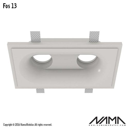 NAMA Fos 13 trimless plaster ceiling recessed double GU10