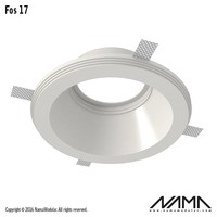 Fos17 trimless plaster recessed spot round for Ø111mm