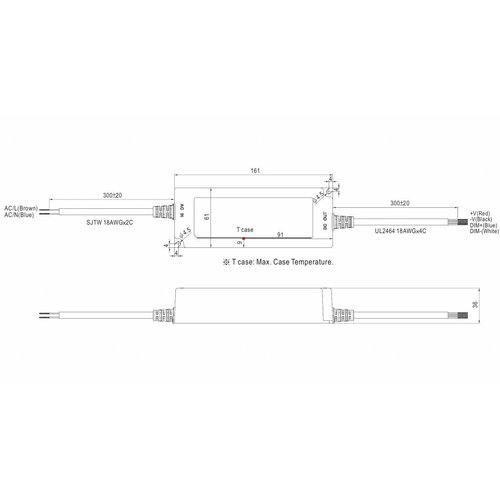 Meanwell LPF-90D-24 led driver 24V-90Watt dimmable IP67