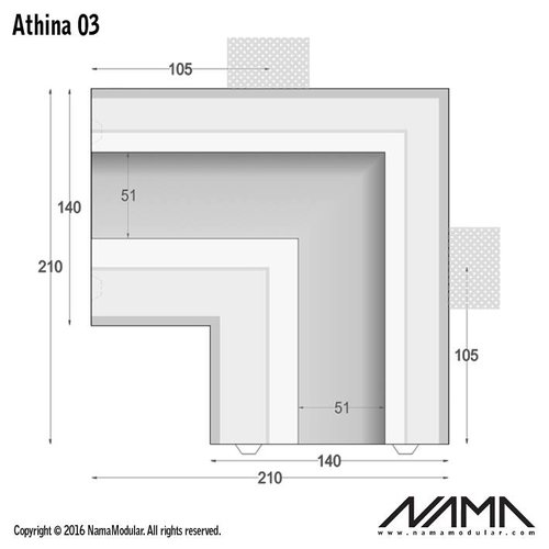 NAMA Athina 03 trimless corner piece inside