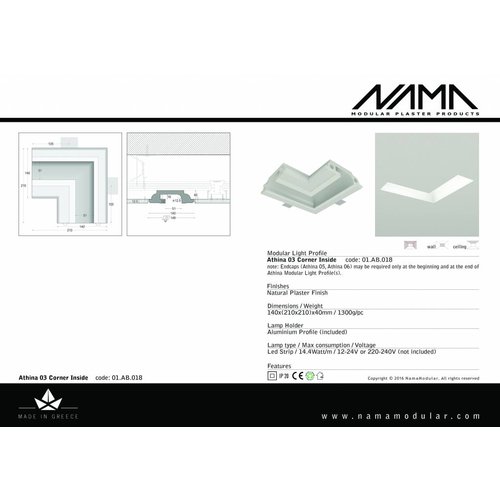 NAMA Athina 03  modulair trimless hoekstuk binnenzijde