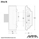 NAMA Athina 06 modulair trimless eindstuk links NAMA Athina 06 modulair trimless eindstuk links