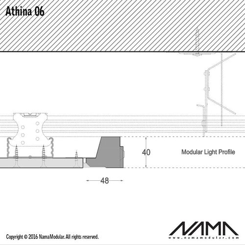 NAMA Athina 06 modulair trimless eindstuk links