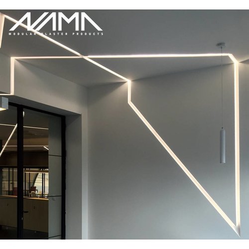 Nama Profiles modular are trimless for ceiling and wall