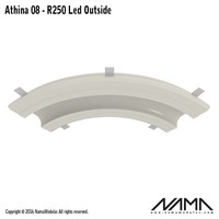 Athina 08-OUT trimless bocht R250, leds buitenzijde