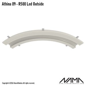 NAMA Athina 09-OUT trimless bend R500, LEDs outside