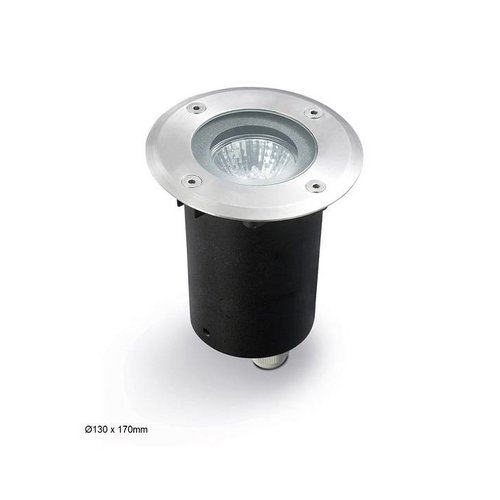 Leds-C4 Gea GU10 ground spot round stainless steel