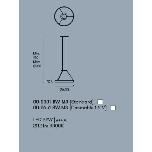 Leds-C4 Circ led hanglamp Ø600mm wit