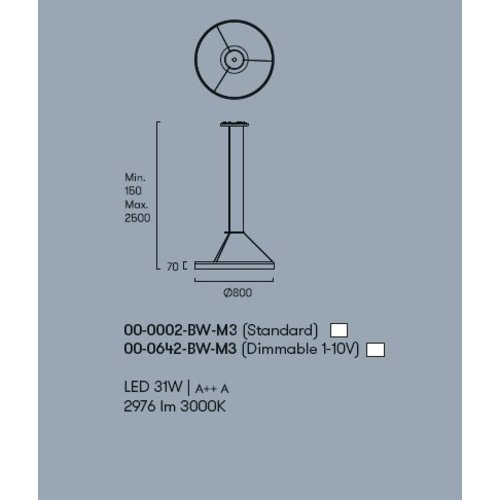 Leds-C4 Circ led hanglamp Ø800mm wit