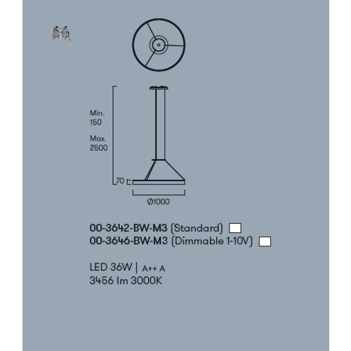 Leds-C4 Circ led hanglamp Ø1000mm wit