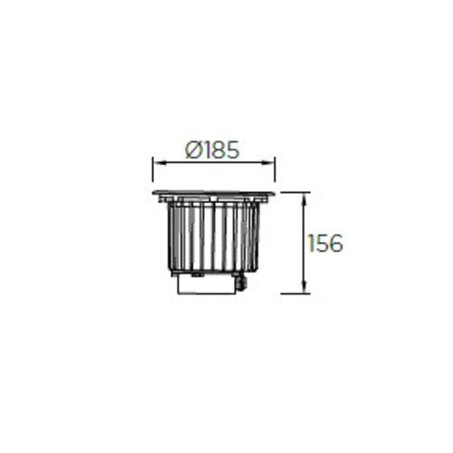 Leds-C4 Gea Led Wall washer 17Watt RVS