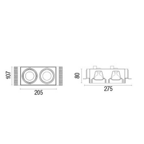 Leds-C4 Multidir Trimless richtbare led inbouwspot  2 x MR16-GU5.3