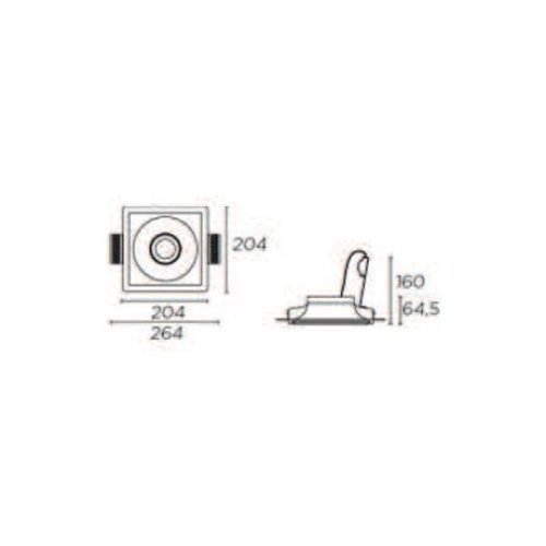 Leds-C4 GES adjustable trimless plaster recessed spot can be painted over