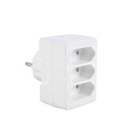 Euro 3-voudige verdeelstekker wit