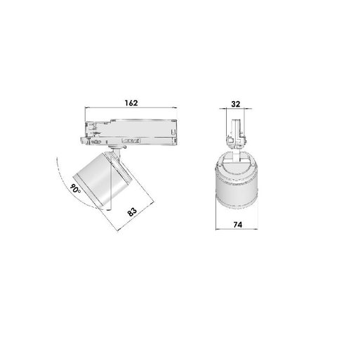 Lival GA-017 Casa Led Track spot 10-17 Watt CRI 90