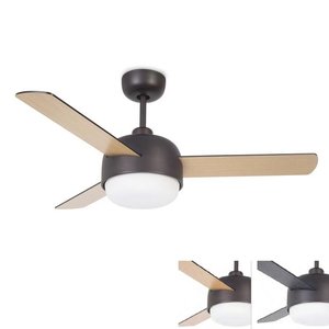 Leds-C4 Klar Ø1066mm ceiling fan brown or brown/maple with lighting 2 x E-27