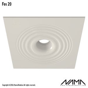 NAMA Fos20 trimless plaster recessed spot round for Ø111mm LED