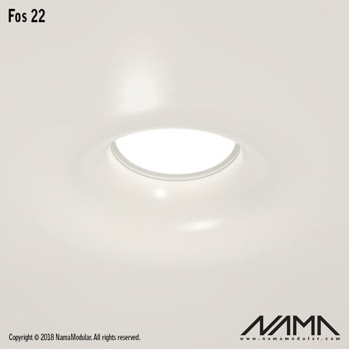 NAMA Fos 22 trimless plaster recessed spot round for AR-QR111mm LED lamp