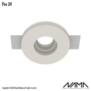 NAMA Fos24 trimless plaster recessed round Ø35mm LED