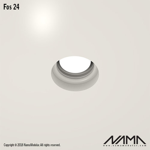 NAMA Fos24 trimless plaster recessed round Ø35mm LED