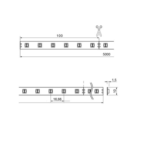 DL Flexband Dim to Warm ledstrip 1800-3000K 24V/14,4W 5mtr