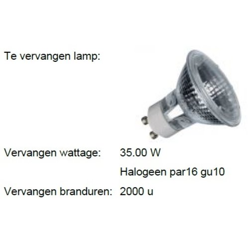 Megaman MM09916 PAR16-GU10 4W-2800K-36gr  niet dimbaar